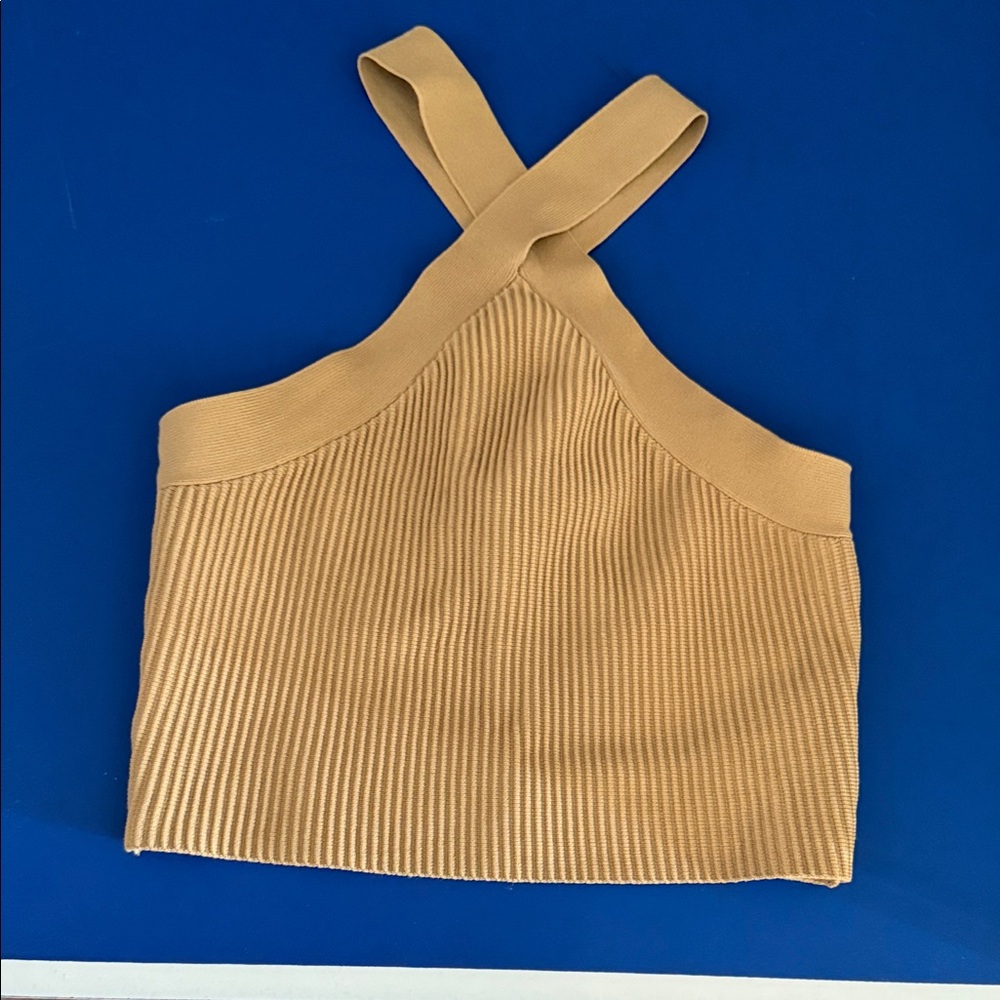 Forever 21 Camel Ribbed Tank Top